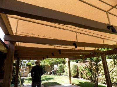 Sloped Trellis Awning Covers