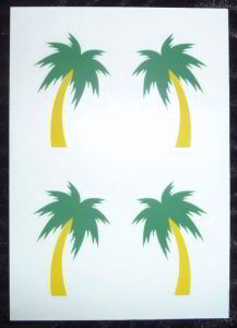 Mesh Screen Adhesive Palm Tree Stickers