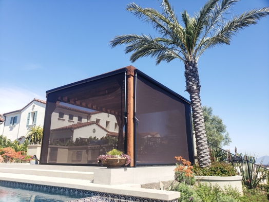 Patio Manual Drop Screens in Rancho Santa Fe, California