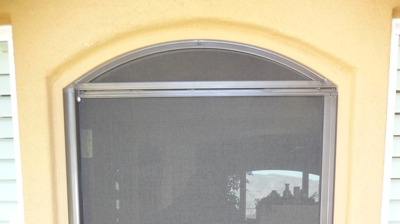 Arched Door Retractable Screen Door Photo