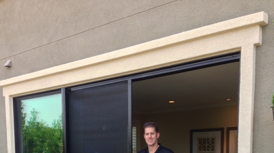 Extra Wide Door Retractable Screen Door Photo