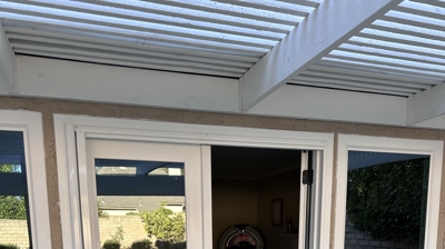 Single Over Double Doors Retractable Screen Door Photo