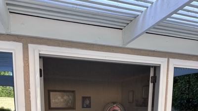 Single Over Double Doors Retractable Screen Door Photo