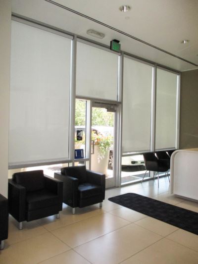 Indoor Roller Shades at the Pacific Elite Collision Center South County

