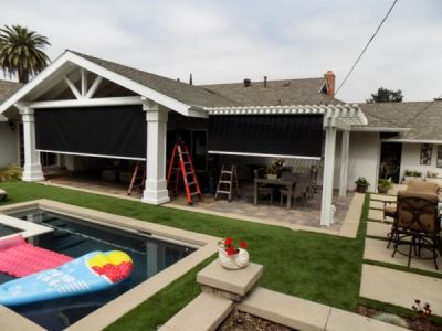 Patio Motorized Power Screens in Fullerton