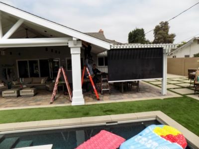 Patio Motorized Power Screens in Fullerton