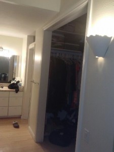 bifold closet doors in Pacific Palisades home