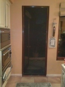 retractable screen door in kitchen