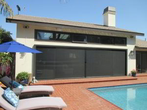 double Centor Screens on a back sliding door with a wide opening