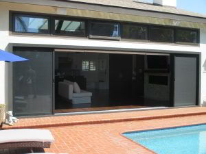 double Centor Screens on a back sliding door with a wide opening