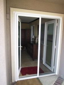 Double, In-Swing StowAway Retractable Screen Door System