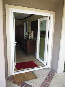 Double, In-Swing StowAway Retractable Screen Door System