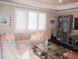 Polycore Interior Plantation Shutters in living room