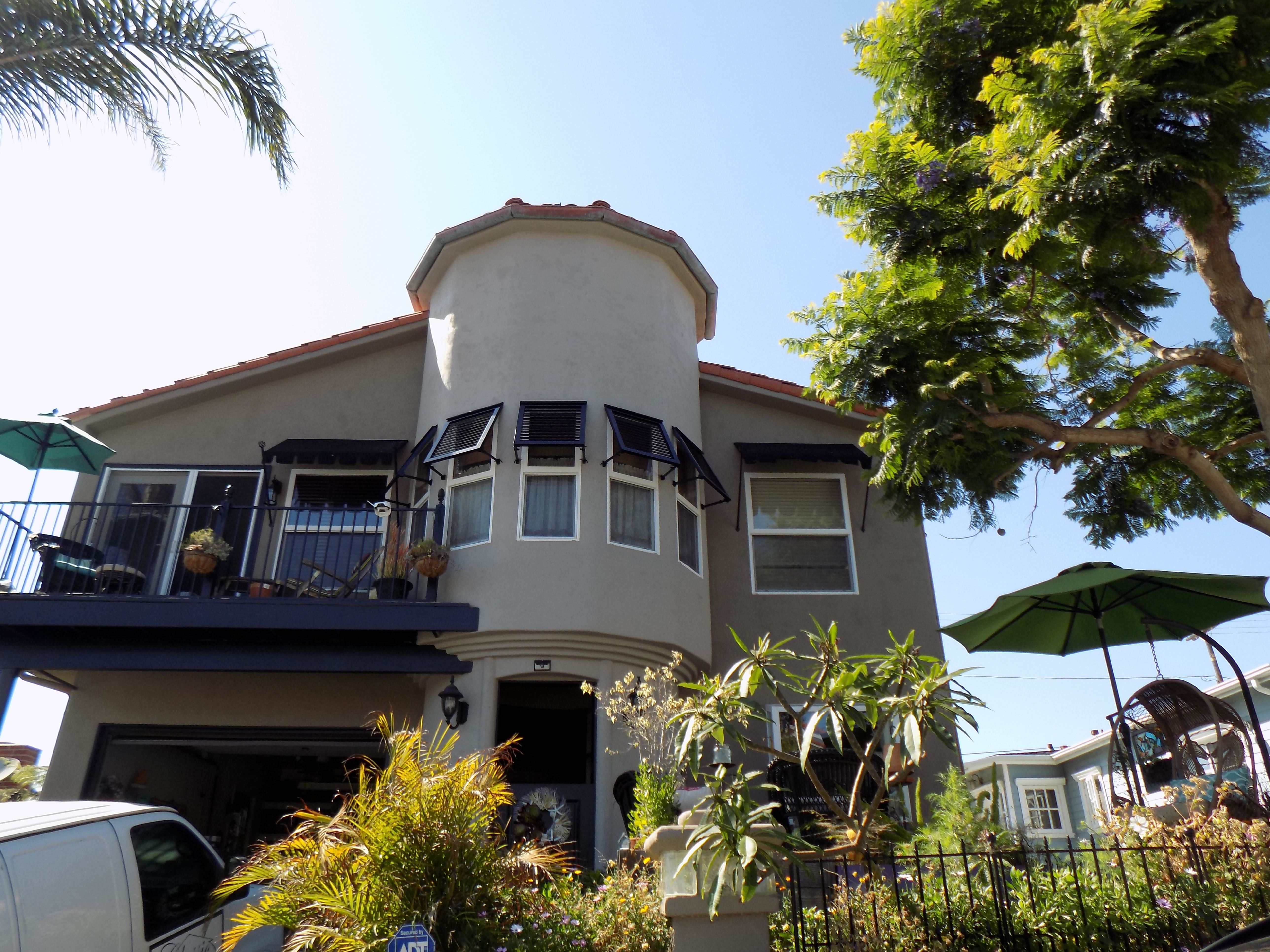 Black Aluminum Exterior Bahama Shutters