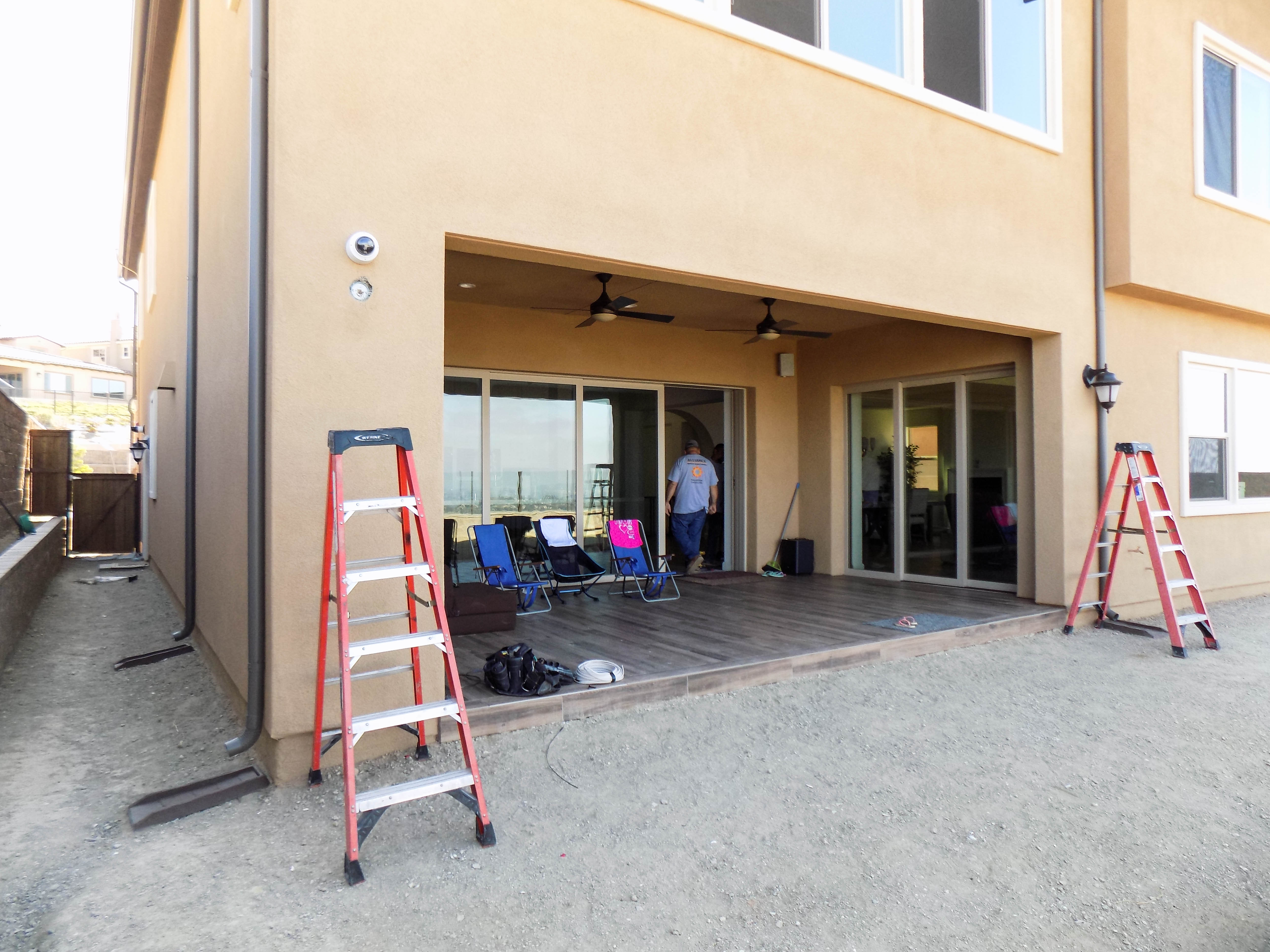 California room motorized power screen on new home