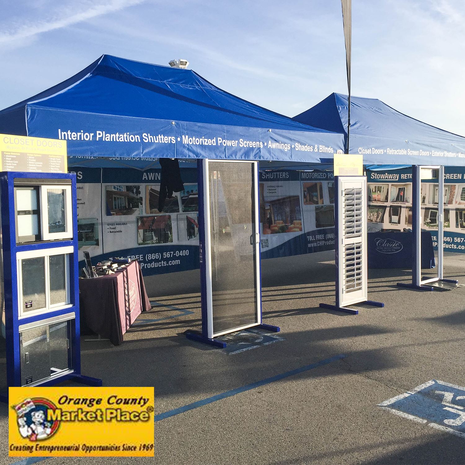 Classic Improvement Products booth at Orange County Swap Meet in Costa Mesa