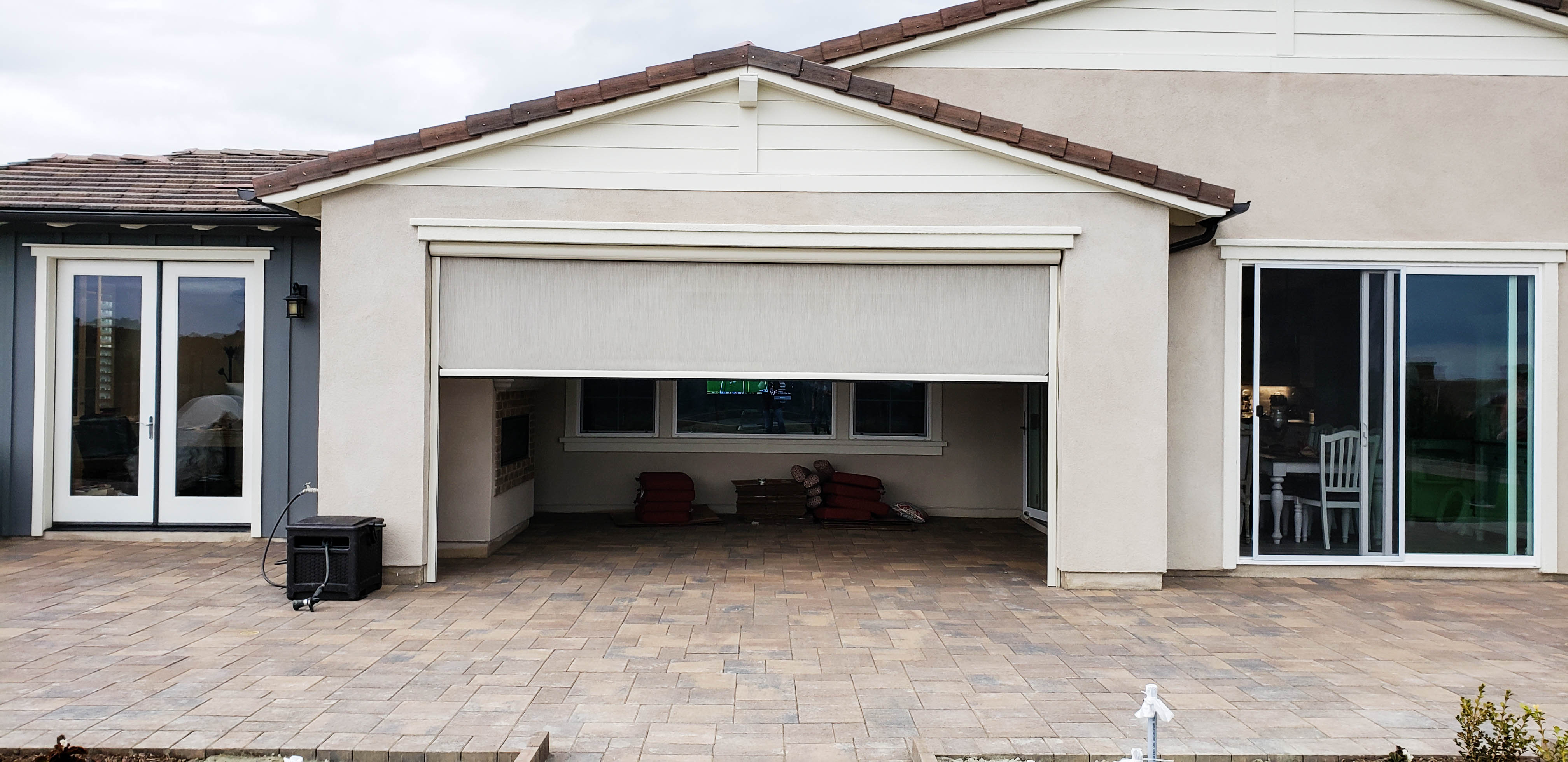 Motorized Power Screens for California Room in Irvine, California