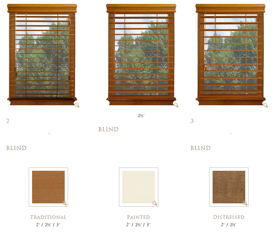 Wood Blinds Options