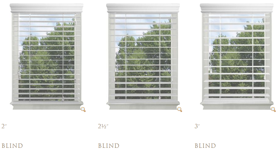 2", 2.5", and 3" Faux Blinds