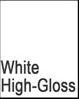 Shower door frame color option - white high-gloss
