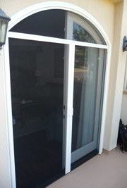 Arched Door with Retractable Screen